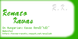 renato kavas business card